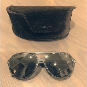 Tom Ford Black Aviator Sunglasses